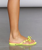 Bow Knows Studded Jelly Sandals