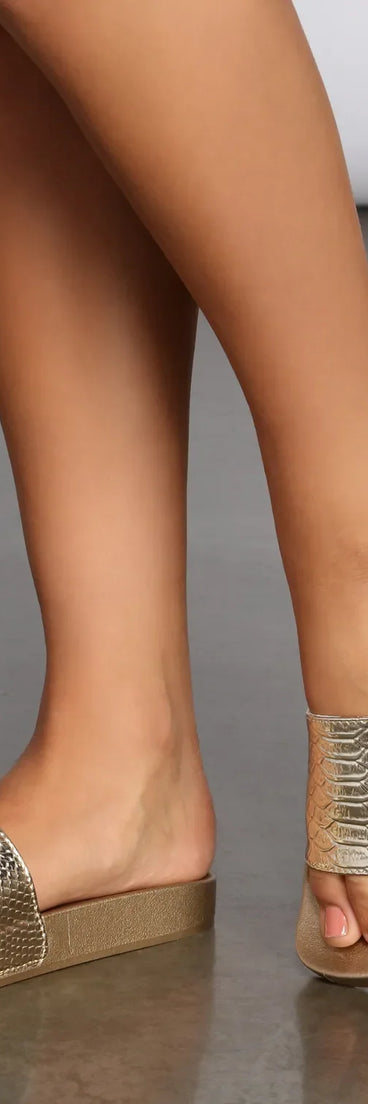 Slidin' In Ur Dm's Snake Textured Slides