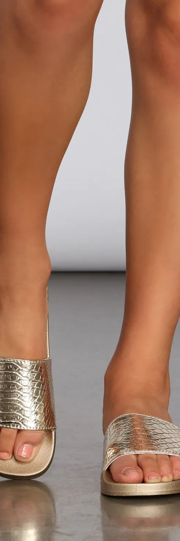 Slidin' In Ur Dm's Snake Textured Slides