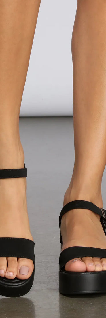 Standing Tall Flat Platform Sandals