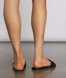 One Band Faux Nubuck Slides