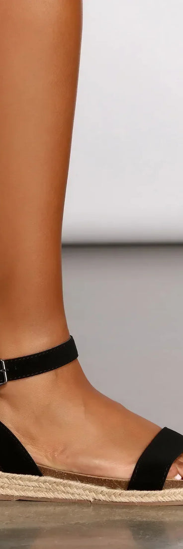 Basic Strap Espadrille Sandals