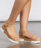 Sporty Cork Platform Sandals