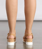 Sporty Cork Platform Sandals