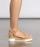 Sporty Cork Platform Sandals