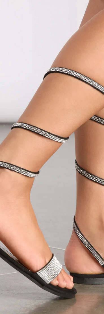 Wrapped In Rhinestones Wrap Sandals