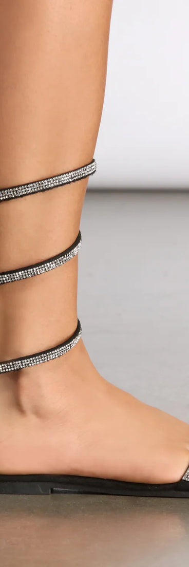 Wrapped In Rhinestones Wrap Sandals