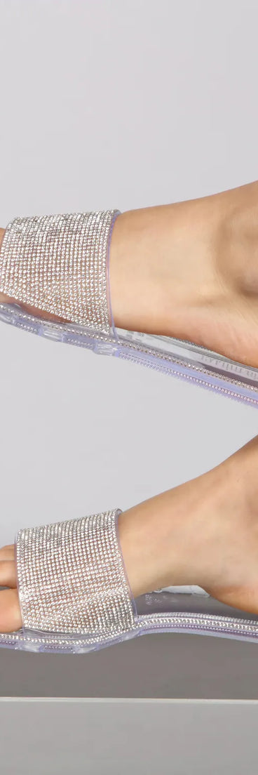 Bring The Glam Rhinestone Jelly Sandals