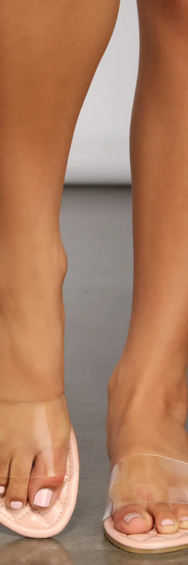 Everyday Quilted Clear Sandals