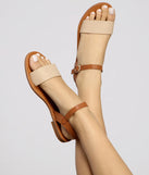 Basic And Chic Two-Tone Sandals