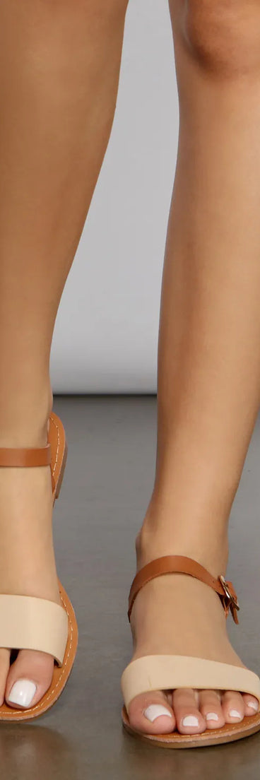 Basic And Chic Two-Tone Sandals