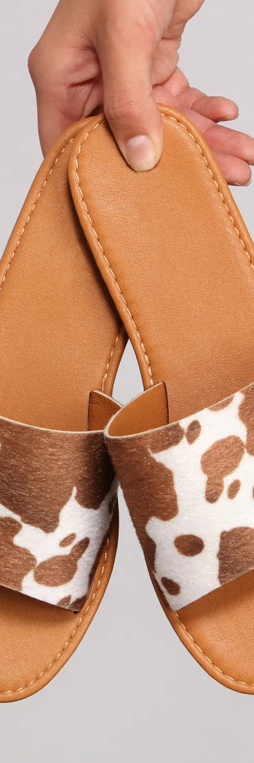 Western Style Slide-On Sandals