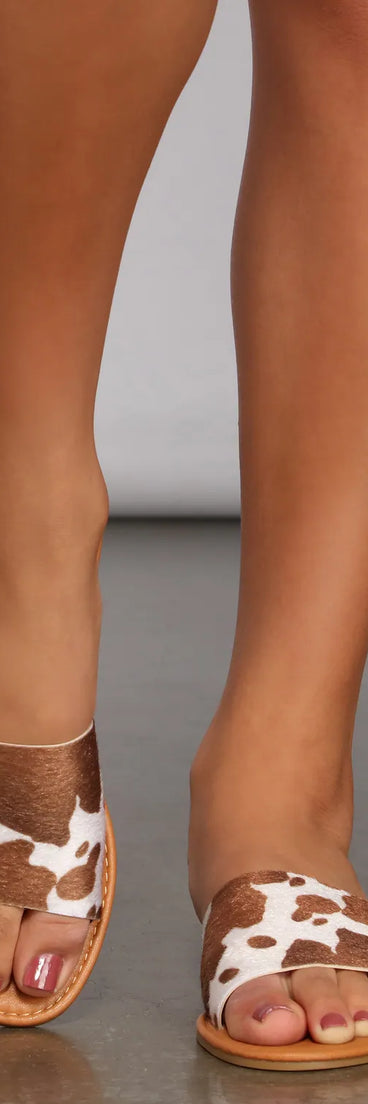 Western Style Slide-On Sandals