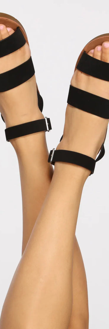 Triple Band Open Toe Sandals