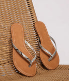Basic Snake Print Thong Sandals