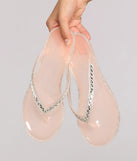 Dazzle And Glow Rhinestone Jelly Sandals