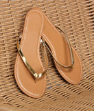 Metallic Moment Thong Sandals