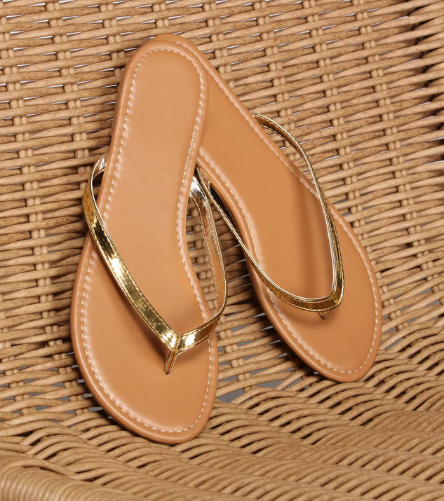 Metallic Moment Thong Sandals