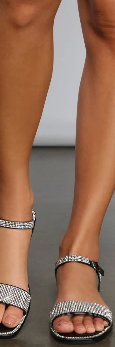 Sparkle And Shine Rhinestone Sandals