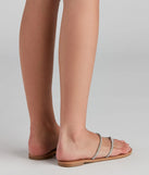 Elevated Style Rhinestone Strap Sandals