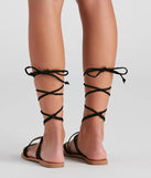 Miss Lace-Up Flat Sandals