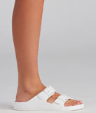 On Trend Double Buckle Sandals