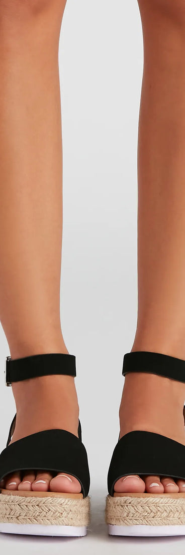 Effortless Nubuck Espadrille Sandals