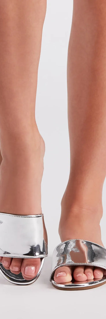 Chrome Cutie Slide Sandals