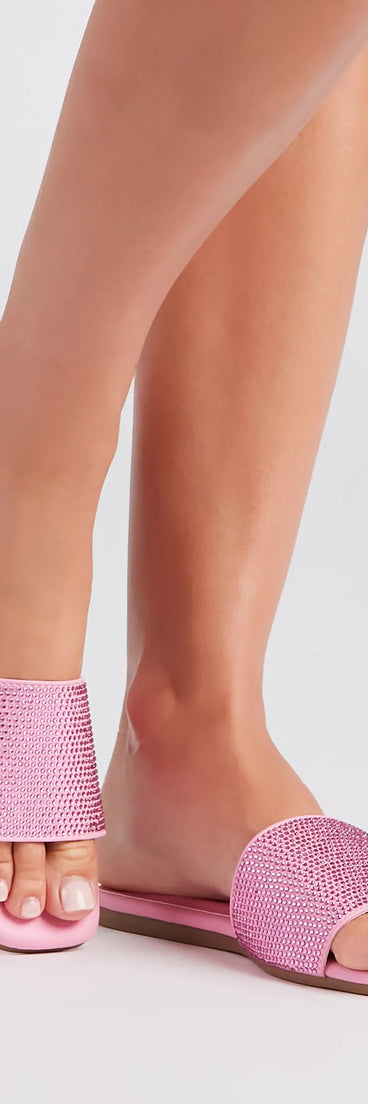 Shine Away Rhinestone Flat Sandals