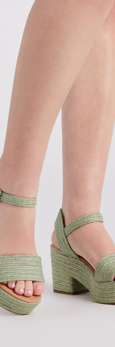 Sunny Days Ahead Espadrille Platform Sandals