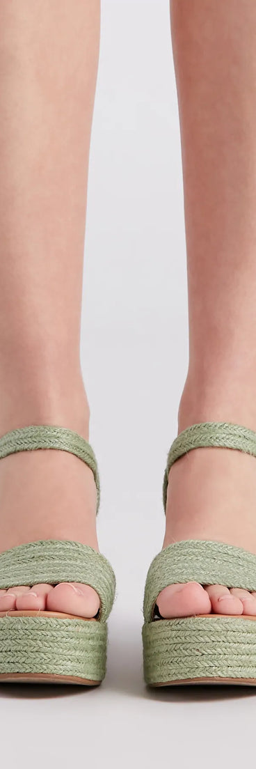 Sunny Days Ahead Espadrille Platform Sandals