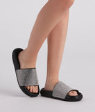 Luxe Lounge Rhinestone Strap Slides