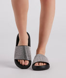 Luxe Lounge Rhinestone Strap Slides