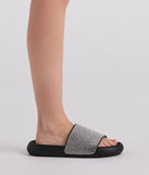 Luxe Lounge Rhinestone Strap Slides