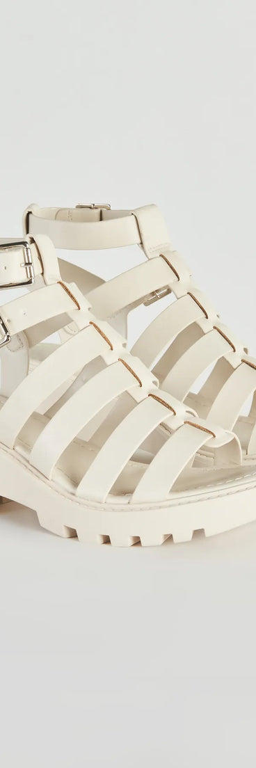 Catch Of The Day Caged Lug Sandals