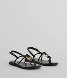 All Things Chic Strappy Charm Flat Sandals