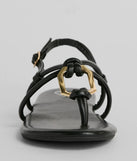 All Things Chic Strappy Charm Flat Sandals