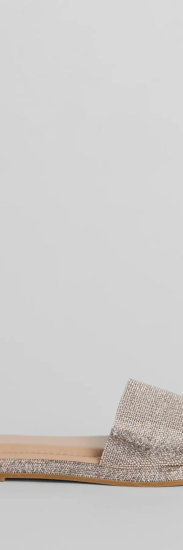 Go To Rhinestone Band Flat Sandals