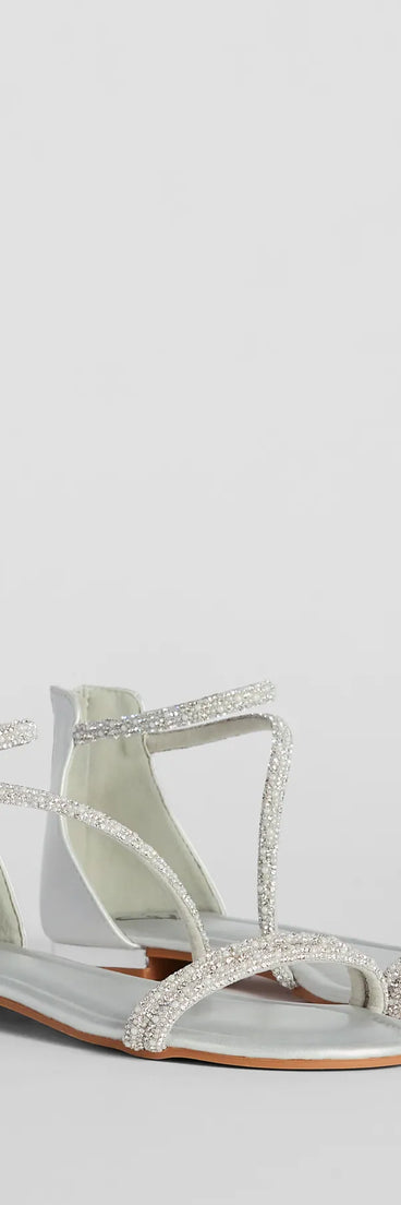 
Upgrade your style game for 2025 with the Sparkle And Shine Rhinestone Metallic Flat Sandals in silver, perfect for any fashion-forward wardrobe.
