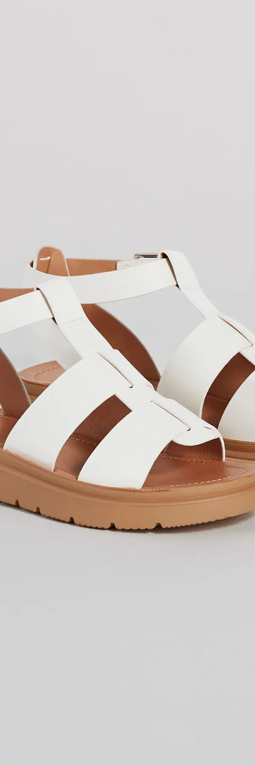 Next Level Gladiator Flat Platform Sandals