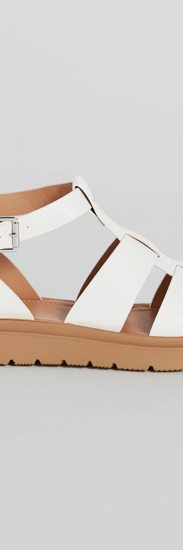 Next Level Gladiator Flat Platform Sandals