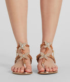 Glam Perfection Rhinestone Butterfly Metallic Sandals