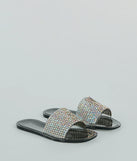 Slip Into Luxury Rhinestone Flat Jelly Sandals