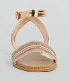 Sun-Soaked Adventure Woven Metallic Flat Sandals