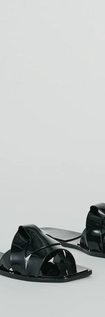 Playful Icon Flat Jelly Slide Sandals