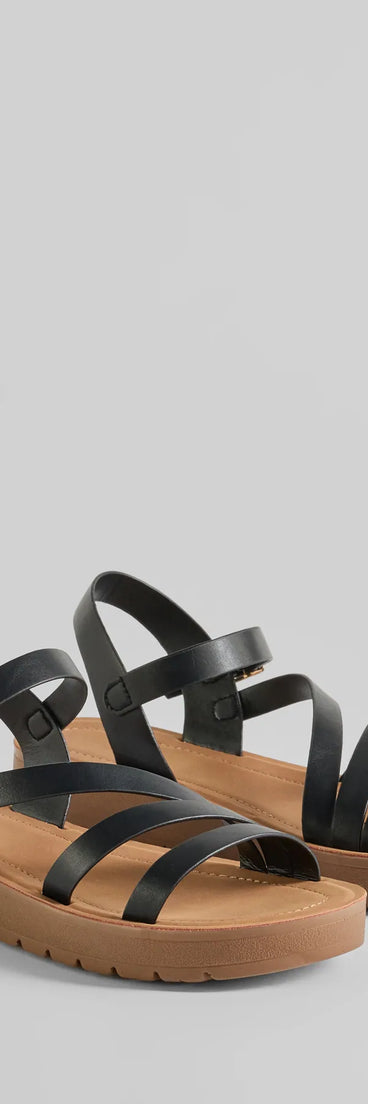 
Upgrade your style game for 2025 with the Wrap Around The Block Strappy Platform Sandals in black, perfect for any fashion-forward wardrobe.