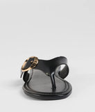 Statement Gleam Buckle Thong Sandals
