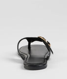 Statement Gleam Buckle Thong Sandals