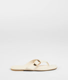 Statement Gleam Buckle Thong Sandals