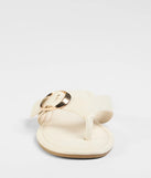 Statement Gleam Buckle Thong Sandals